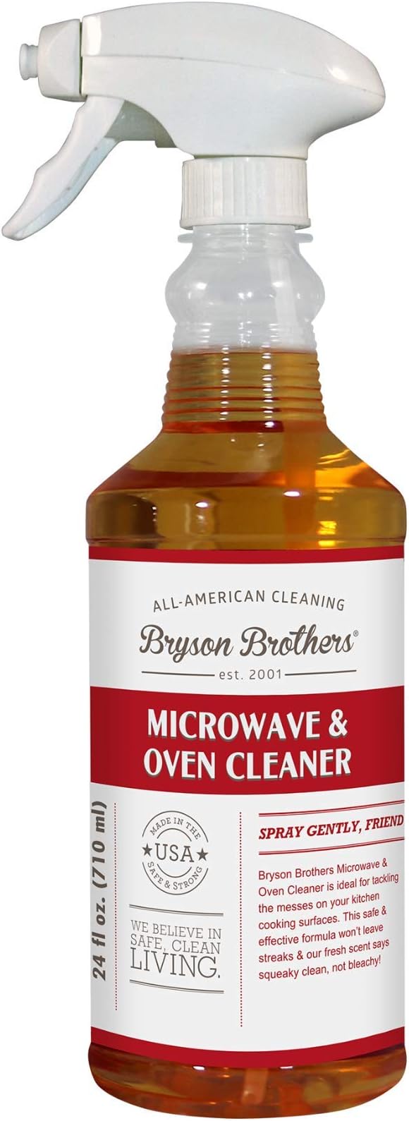 Bryson Brothers 24 Fl Oz Microwave and Oven Cleaner - Non-Toxic Formula Cleans and Degreases All Oven Types and BBQ Grills