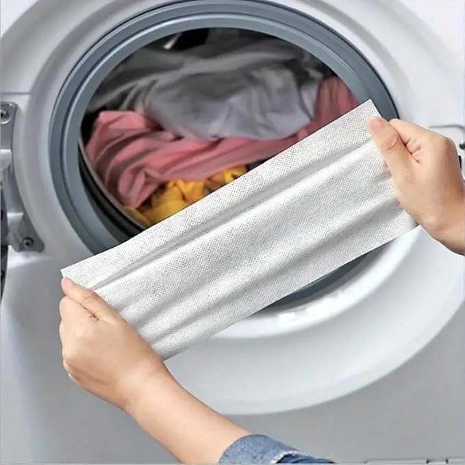 ZDGUWF 100 Color Catcher Sheets – Large Pack Laundry Dye-Trapping Sheets to Prevent Color Run, Protect Whites & Brights, Easy One-Load Use