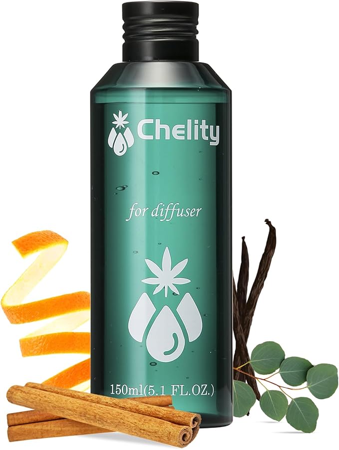 Chelity Santal Diffuser Oil (1033) - Inspired by Santal 33 - Premium Sandalwood Fragrance Oil for Waterless & Ultrasonic Diffusers - Luxury Home Scents, Candle & Soap Making (5.1, Santal)