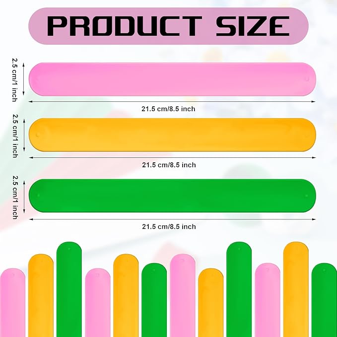 Charniol 12 Pieces Wrapping Paper Roll Holder Holiday Flip Wraps Silicone Covered Metal Strips Flip 1 x 9 Inch Stabilizer Slap Band for Poster Gift Paper Vinyl Storage Organize (Green,Yellow,Pink)