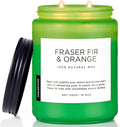 M&SENSE Fraser Fir Pine Scented Candles Large Candle for Home 19.4oz 110 Hour Clean Non Toxic Long Lasting Organic Natural Soy Wax Highly Scented Holiday Candle Gifts for Home Decor