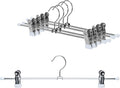 Mawa by Reston Lloyd Non Slip-Space Saving Clothing Hanger for Pant/Skirt with Two Non-Slip Clips, Style K/40D, 15.75", Set of 250, White