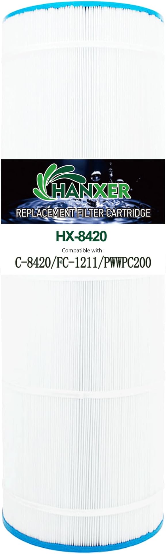 Swimming Pool Filter Replaces for C-8420, Filbur FC-1211, CX2020RE, PWWPC200, Pro Clean 200, 817-0200P, CX1900RE, PA190, 82002, 200 Sq.Ft Filter Cartridge, 1 Pack