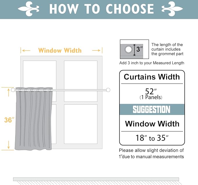 ChrisDowa Blackout Curtains 36 Inches Long for Living Room, Grommet Thermal Insulated Room Darkening Curtains for Bedroom (1 Panel Set, Biscotti Beige, 52 x 36 Inch)