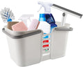 Cleaning Supply Caddy,Large Cleaning Products Storage Organizer with Handles,Portable Plastic Bucket Tool Storage Shower Caddy Basket for Bathroom, Bedroom, Kitchen, College Dorm, Garden
