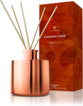 Thymes Petite Oil Reed Diffuser Set – Includes Reed Diffuser Sticks, Fragrance Oil, & Glass Bottle – Luxury Home Decor – Fall Decor – Fall Scents – Rose Gold (Simmered Cider, 4 fl oz)