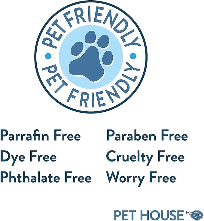 One Fur All Pet Odor Candles 2 Pack, Plant-Based Soy, Clean Burning Scented Candles for Pet Loving Homes - Pumpkin Spice, Apple Cider 2 Pack