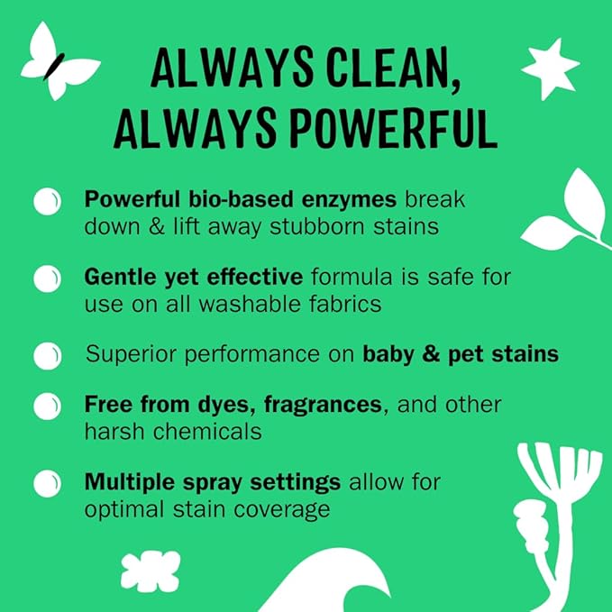 Molly's Suds Stain Remover Spray | Gentle Yet Powerful, Great for Baby & Pet Stains | Clean, Simple Ingredients (Fragrance Free) (3 Fl Oz (Pack of 3))