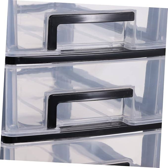 Desktop Storage Bins Dresser Set Clear Container Plastic Organizer Drawers Desktop Drawer Case Plastic Storage Bins with Drawers Storage Rack Locker Storage Box Paper