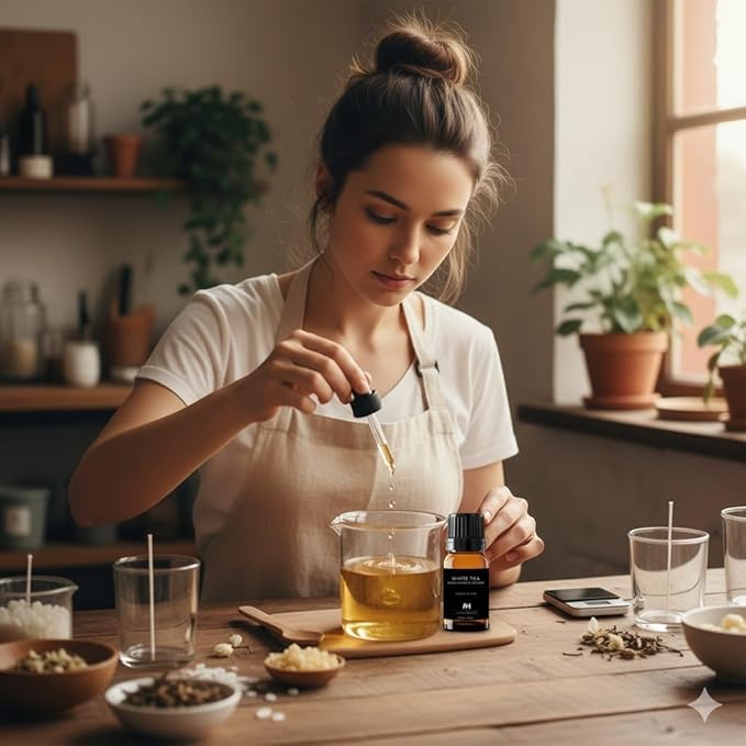 Hotel Diffuser Oil Inspired by The White Tea Hotel Scent - Home Luxury Scents - Premium Fragrance Oil for Ultrasonic and Waterless Diffusers and Crafting - 10 mL, 0.34 fl oz Glass Dropper Bottle