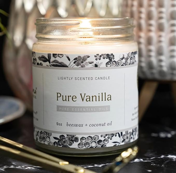 Fontana Candle Co Wood Wick Beeswax Jar Candles - 3-Jar Warm & Cozy Bundle- Made with Coconut Oil & Pure Essential Oils – Clean Burn, Long Lasting and Non-Toxic Candles for Home & Room Decor
