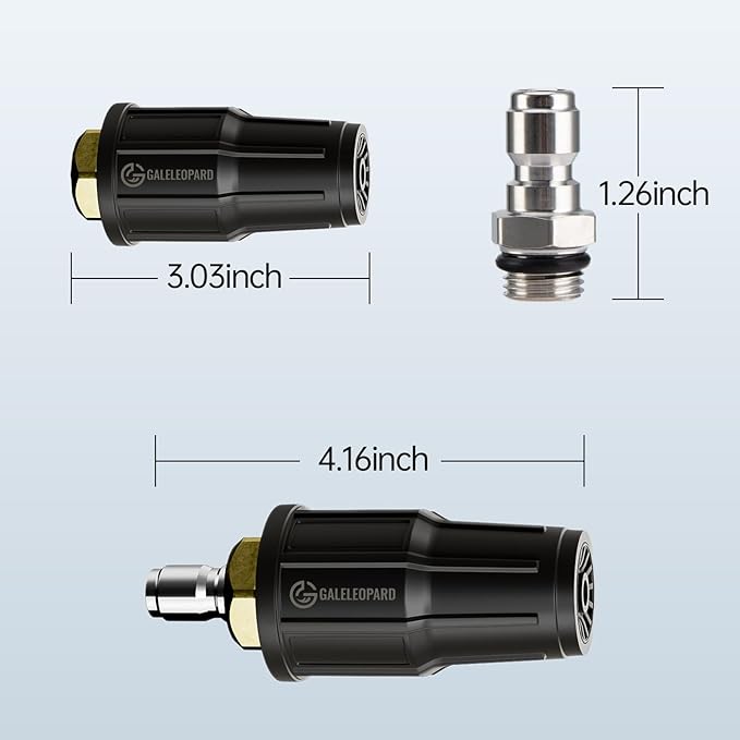 GALELEOPARD Turbo Nozzle Pressure Washer, 4000 PSI Pressure Washer Tips Rotating Turbo Nozzle, 1/4" Quick Connect Pressure Washer Replacement for Cleaning Concrete, Brick Surface (4.0 GPM)