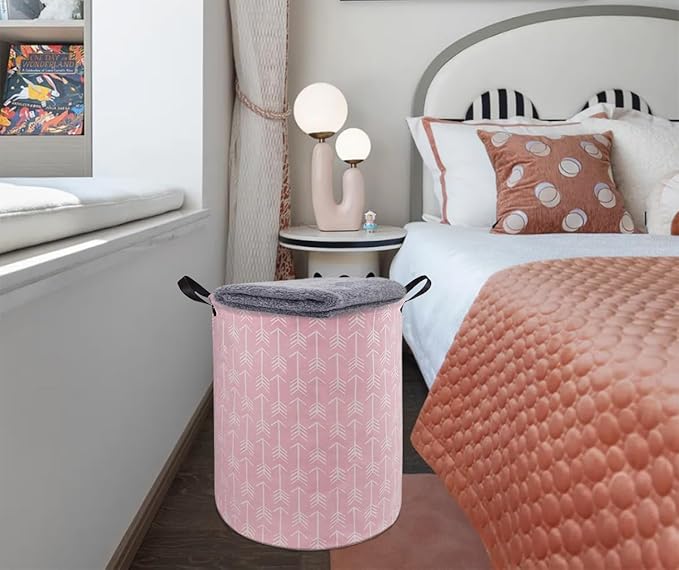 Round Laundry Hamper Storage Basket Laundry Organizer Hamper Storage Bins Clothes Box Nursery Hamper Gift Basket with Handles