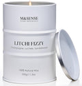 M&SENSE Soy Candles Litchi Fizzy Scented 11.3oz 70 Hour Long Lasting Natural Wax Non Toxic, Summer Candle Cozy Home Decor, Relaxing Aromatherapy Gifts for Women Mom Girlfriend
