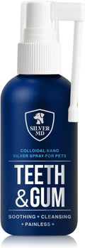 Pet Dental Care Spray for Dogs & Cats, 8 Oz, Breath Freshener & Oral Hygiene Solution with Nano Silver, Plaque & Tartar Buildup Support, Teeth Cleaning Gum Spray, Gentle Formula, No Brushing