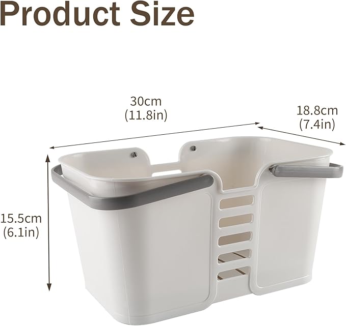 Cleaning Supply Caddy,Large Cleaning Products Storage Organizer with Handles,Portable Plastic Bucket Tool Storage Shower Caddy Basket for Bathroom, Bedroom, Kitchen, College Dorm, Garden