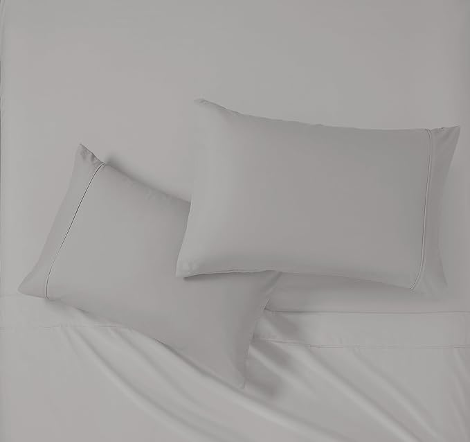 Modern Threads Soft Microfiber Solid Sheets - Luxurious Microfiber Bed Sheets - Includes Flat Sheet, Fitted Sheet with Deep Pockets, & Pillowcases Vapor Blue California King