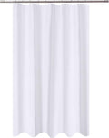 N&Y HOME Fabric Shower Curtain Liner 54 x 78 inches Bath Stall Size, Hotel Quality, Washable, Water Repellent, White Spa Bathroom Curtains with Grommets, 54x78