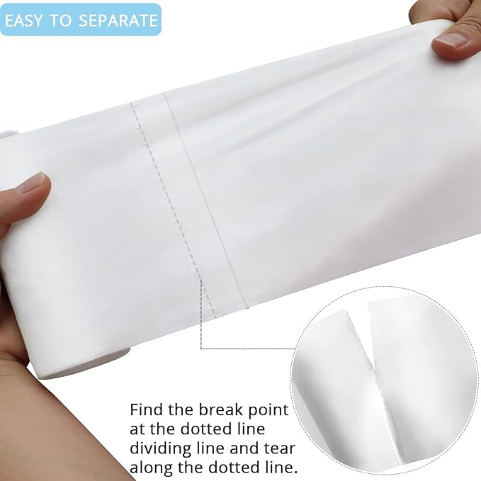 10 Gallon Trash Bags - 18 Micron Ultra Thick Strong Clear Medium Size Garbage Bin Liners for Office Kitchen, Fit 8-10 Gallon, 90 Count