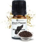 Black Pepper Essential Oil - Direct from Madagascar Farms - Steam Distilled - Aceite Pimienta Negra for Aromatherapy, Massage, Diffuser, DIY Candle and Soap Making - 5ml