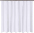 N&Y HOME Fabric Shower Curtain Liner 96 x 78 inch XL Size, Hotel Quality, Washable, Water Repellent, White Bathroom Curtains with Grommets, 96x78