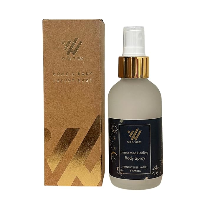 Wild Vibes Enchanted Healing (Frankincense) Body & Room Spray - Aromatherapy for Balance, Cleansing & Meditation with Frankincense Essential Oil. Body, Room & Linen Safe 4oz