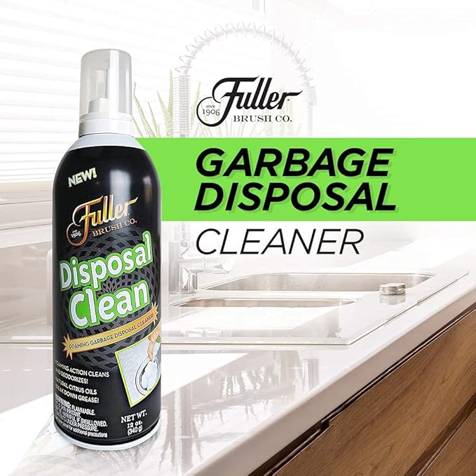 Fuller Brush Garbage Disposal Cleaner– 12 oz Bottle – Foaming Citrus Degreaser for Kitchen Sink Odor Removal and Drain Cleaning – Citrus Scent (Pack of 6)