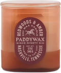 Paddywax Vista Scented Candle with Lid in Reusable Tonal Glass Jar, Clean-Burn 2-Wick Soy Candle with Approx. 84 Hour Burn Time, Decorative Gift Candles for Home, Redwoods & Amber, 12 oz