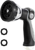 AnyEasy Garden Water Hose Nozzle Metal Heavy Duty Sprayer Thumb Control with 10 Spray Modes Suitable for Watering Plants, Iawn and Garden, Car Washing, Cleaning, Showering Pets and Outdoor Fun, Gray