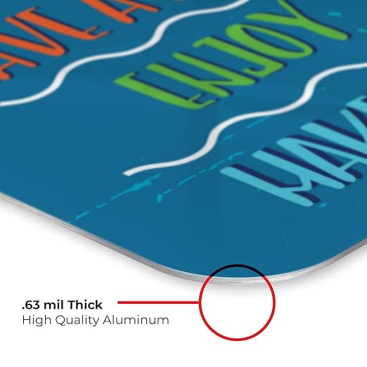 Custom Pool Sign, Pool Rules Have A Drink for Pool Décor Sign, 18x24 Inches, Rust Free .063 Aluminum, Fade Resistant, Made in USA by Sigo Signs