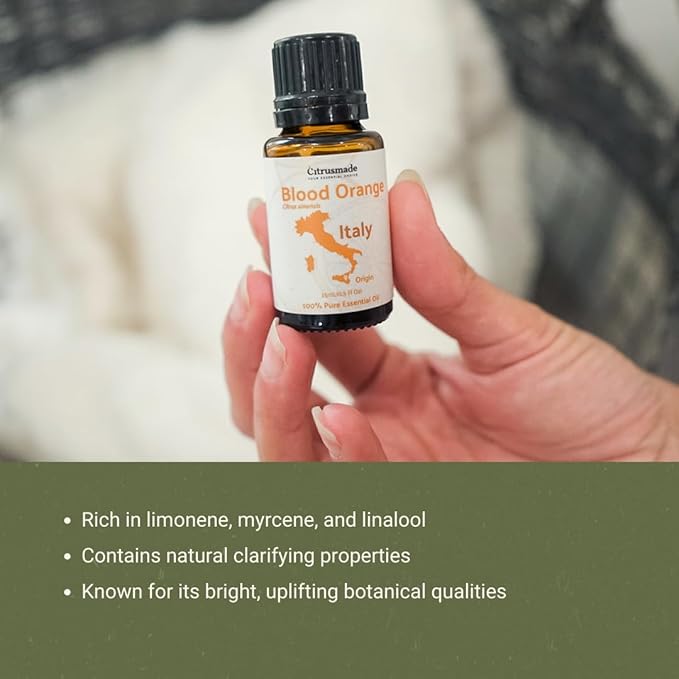 Blood Orange Essential Oil - Direct from Citrusmade in Sicily - Pure Essential Oil for Diffusers and Aromatherapy - Natural Citrus Scent | 100% Pure Therapeutic Grade (22lbs)