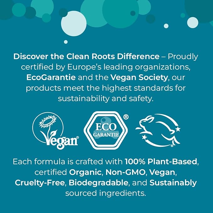 CLEAN ROOTS Multi-Surface Cleaner Concentrate – EcoGarantie Certified, 100% Plant-Based Formula, Made with Organic Ingredients, Scent-Free & Hypoallergenic – 25.3 fl oz (750 mL), Pack of 3