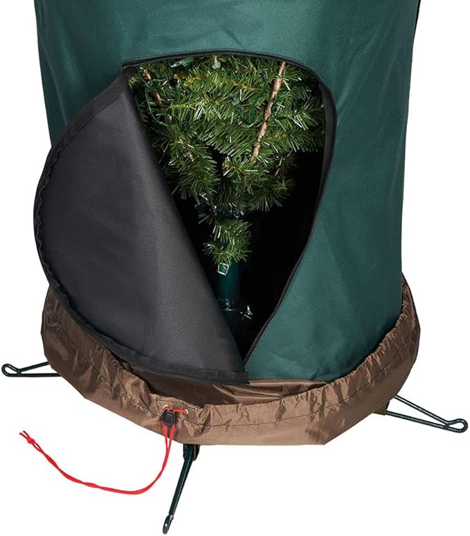 [Upright Tree Storage Bag] - 7.5 Foot Christmas Tree Storage Bag | Hold Artificial Trees up to 7-1/2 Feet Tall - Keep Your Fake Tree Assembled | Hides Under Tree Skirt (7.5' - Medium/Bag Only)