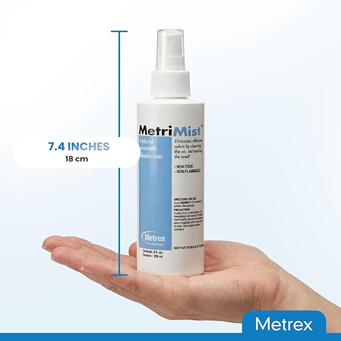 Metrex MetriMist Natural Aromatic Deodorizer Spray, 8 oz Bottle – Non-Toxic, Environmentally Friendly Odor Eliminator Spray & Room Deodorizer for Healthcare & Facility Use (Pack of 1)