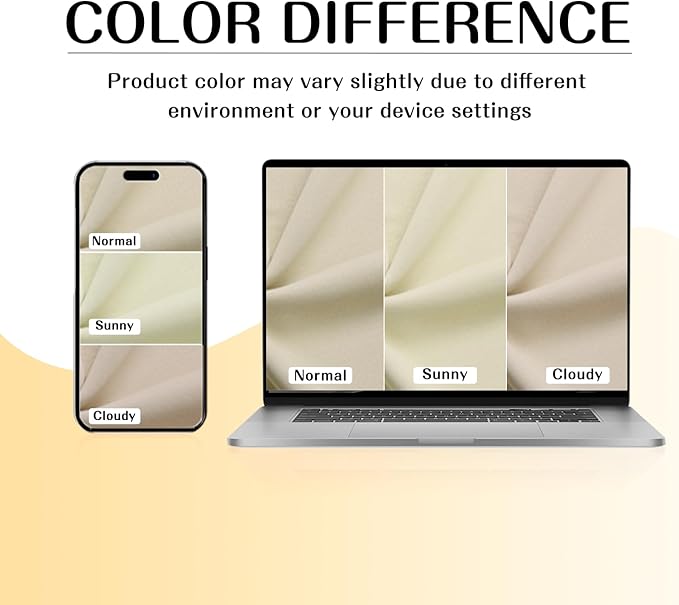 ChrisDowa Grommet Blackout Curtains for Bedroom - Thermal Insulated Room Darkening Curtains for Living Room (1 Panel Set, Beige,52W x 84L)
