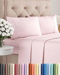 Twin 4 Piece Sheet Set - Comfy Breathable & Cooling - Ultra Soft Hotel Luxury Bedding Set w/ 8-16 Inch Deep Pockets - 1 Flat & 1 Fitted Sheet & 2 Pillowcases - Wrinkle Free & Easy Care - Lavender Pink