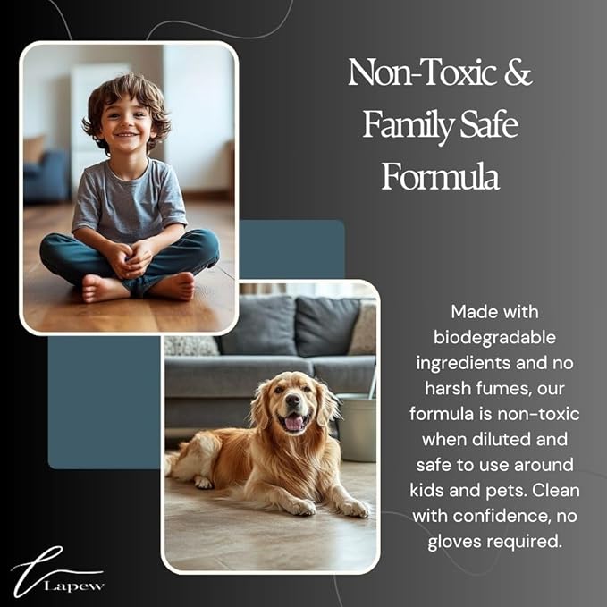 Lapew Midnight Ice Scented Mop Soap Concentrate 36 oz | Premium Fragranced Floor Cleaner | Streak-Free | Hard Floor Cleaning Solution | Eco Friendly | Made in USA (Black Ice)