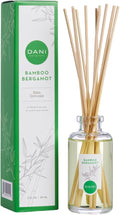 DANI Naturals Reed Diffuser Set -Bamboo Bergamot Scent - Aromatherapy Essential Oils, Alcohol-Free - 10 Sticks, 3.5 oz