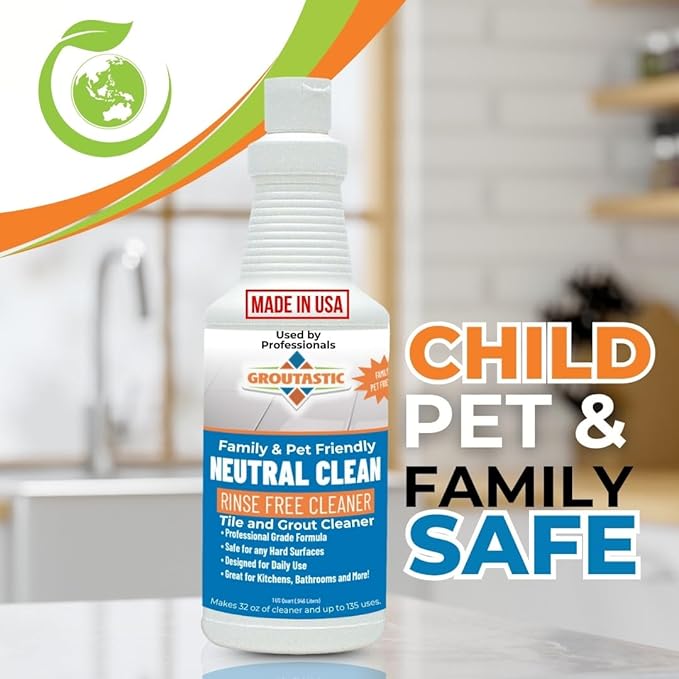 Groutastic PH-Neutral Floor Cleaner – Safe for Tile, Stone & Marble – Daily Mopping and Routine Floor Cleaning – Professional Grade Formula
