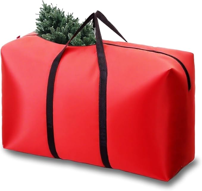 Small Christmas Tree Storage Bag Heavy Duty Christmas Tree Bag for 3FT/4FT/5FT Detachable Christmas Tree 600D Oxford Waterproof Dusty-Proof with 2 Reinforced Handle,Large Zipper Opening