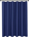 Biscaynebay Hotel Quality Fabric Shower Curtain Liners 72 Inch by 72 Inch, Navy Water Resistant Bathroom Curtains, Rust Resistant Grommets Weighted Bottom Hem Machine Washable