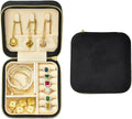 TAIMY Travel Jewelry Case, Small Plush Velvet Jewelry Box for Women and Girls, Portable Jewelry holder organizer for Rings Earrings Necklaces Bracelets(Black)