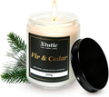 Scented Soy Candles, 7oz in White Frosted Jar - 50-Hour Burn Time, Aromatherapy Candle for Home Decor, Cozy Gifts for Any Occasion,Ideal Gifts for Women(Fir Cedar)