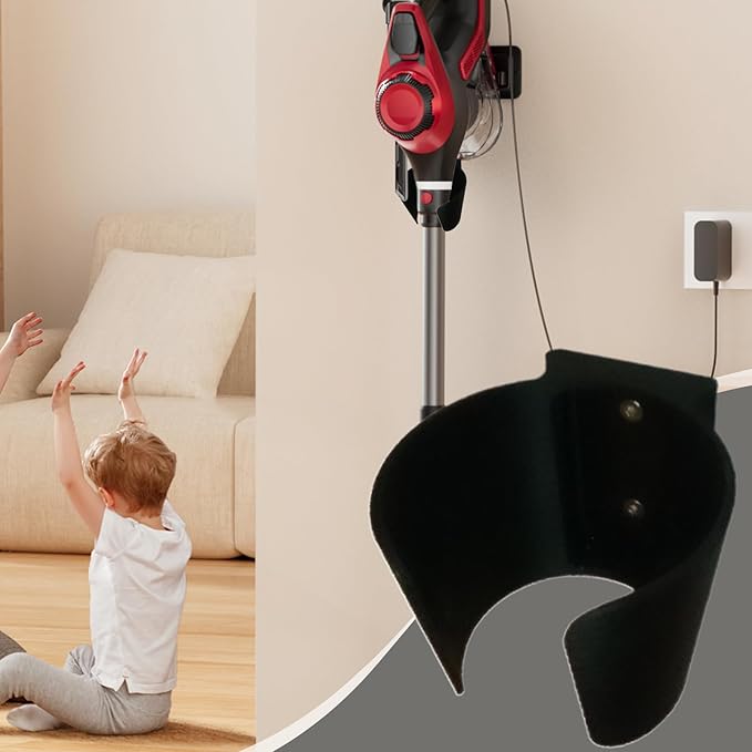 Vacuum Hanger Wall Mount, Heavy-Duty Garage Accessories Holder, Organizer for Brooms Mops Cleaners, Home Garage Closet Storage Solution for Doors Walls Shelves and Utility Spaces