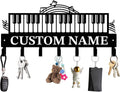 Personalized Custom Music Wall Hooks,Metal Music Room Art Clothes Hooks,Metal Music Wall Home Storage Decorative,For Front Door, Hallway, Kitchen, Bedroom,Keys,Hats (Style D)