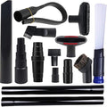 14 Pcs Household Cleaning Vacuum Cleaner Attachments Kit for Shop Vac Accessories with 1 1/4" Vacuum Brush Flexible Crevice Tool, Vacuum Cleaner Straw Tubes and Vacuum Hose Adapter Kit