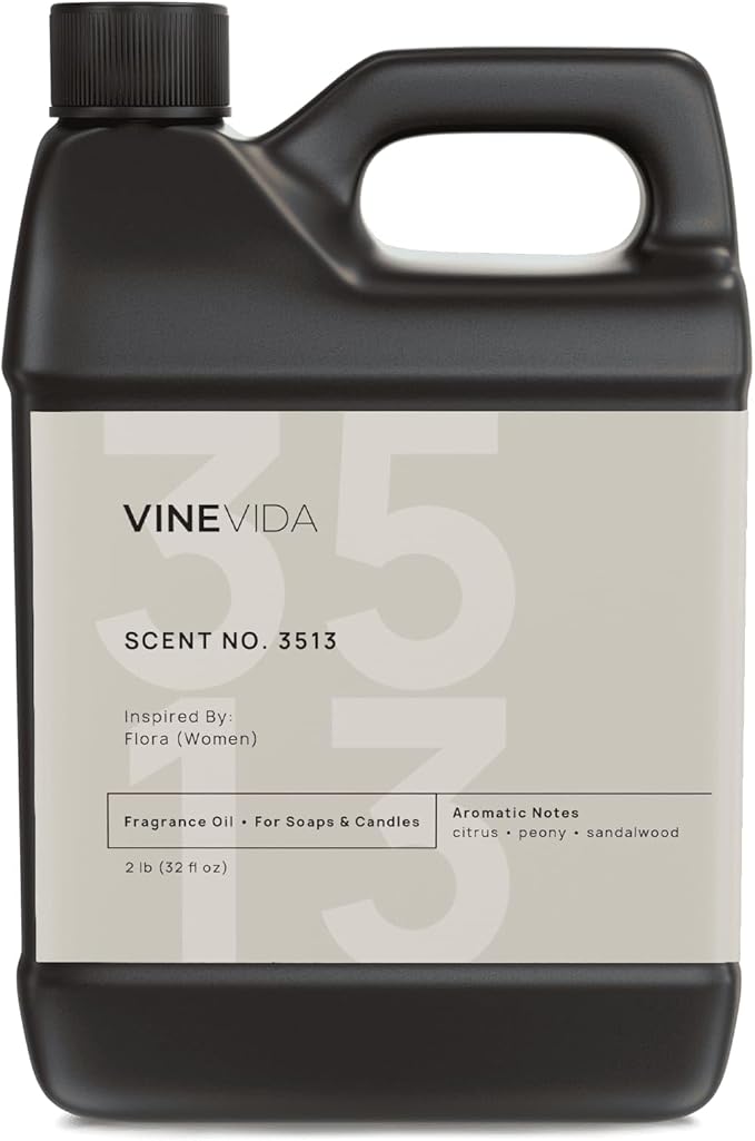 VINEVIDA Scent NO. 3513 Fragrance Oil - 32oz (2lbs) - Inspired by: Flora (Women) Fragrance Oil for Candle Making - Made in USA Candle Scents Scents for Soap Making