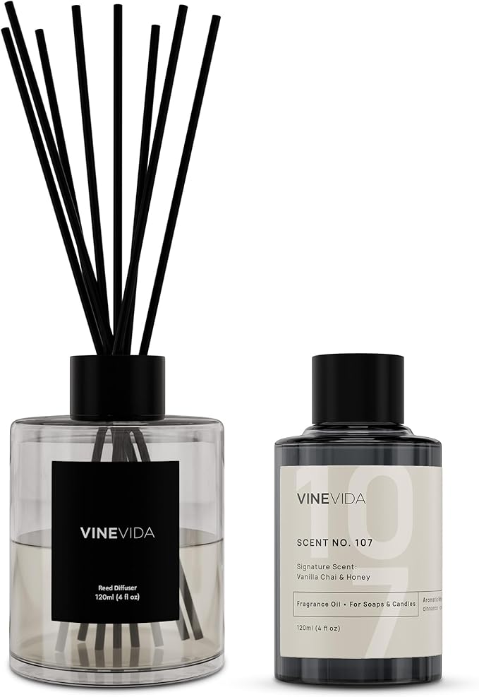 VINEVIDA NO. 107 Reed Diffuser - Vanilla Chai & Honey