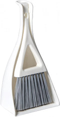 Dust Pan Broom Brush Dustpan -Mini Broom and Dustpan Combo Set, Handheld Sweeper Cleaning for Tables, Keyboards, Guinea Pig Cage, and Cat Litter, etc. (White)