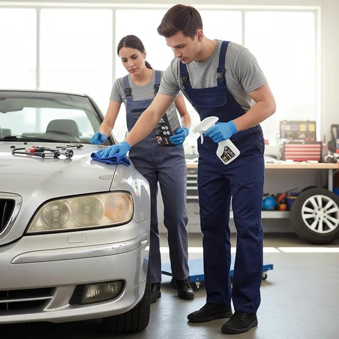 IERIBR Headlight Restoration Kit, Automotive Headlamp Restoration Fluid Kit for Oxidized and Yellowed,Car Headlight Cleaner for All Vehicles That Restores Clarity